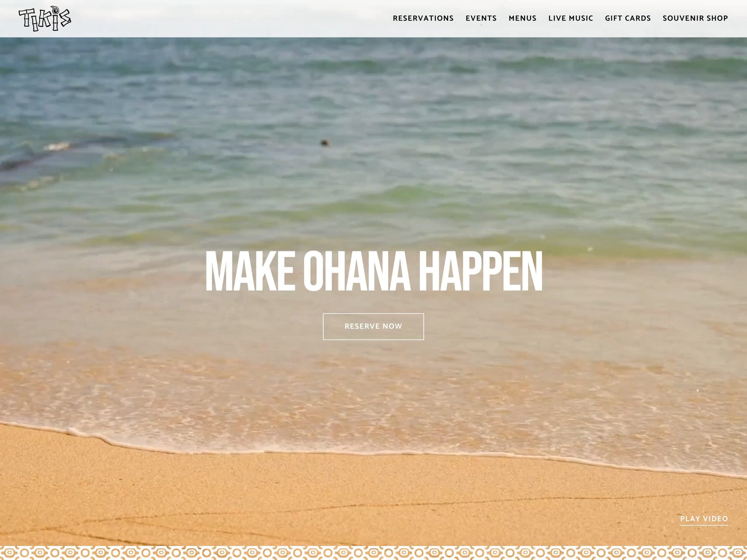 Tikis website screenshot